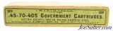 Full & Sealed! Pre-WWI Box Winchester 45-70-405 Government BP Ammo Trapdoor - 2 of 6