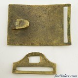 Original Pattern 1851 Officers Sword Belt Buckle Plate with Keeper - 4 of 4