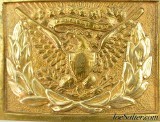 Original Pattern 1851 Officers Sword Belt Buckle Plate with Keeper - 2 of 4
