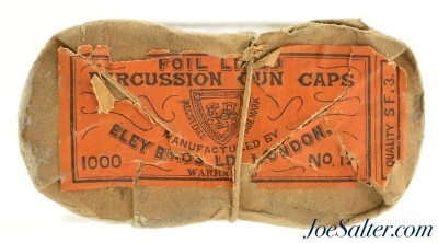 Original Eley Bros. LTD No. 12 Percussion Caps 1000 Count 10 Tins
