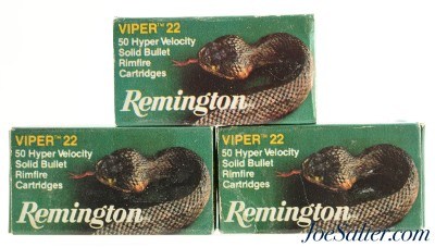 Remington Viper Hyper Velocity 22 LR Ammunition 3 Boxes 150 Rounds