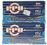 Prvi Partizan 7.62 Nagant Revolver 98 Grain FPJ Ammo 100