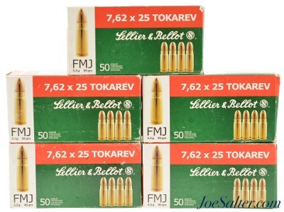 Sellier & Bellot 7.62x25 Tokarev 85gr. 250rnds