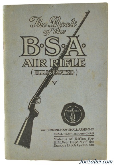 Original c.1910 Book of the BSA Air Rifle Catalog
