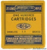 WW2 Canadian Military CIL Dominion 100 round Pack 22 LR Ammo - 1 of 7