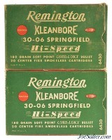 Remington Kleanbore Hi-Speed 30-06 Ammo 180 Gr Soft Point 1950s 40 Rounds