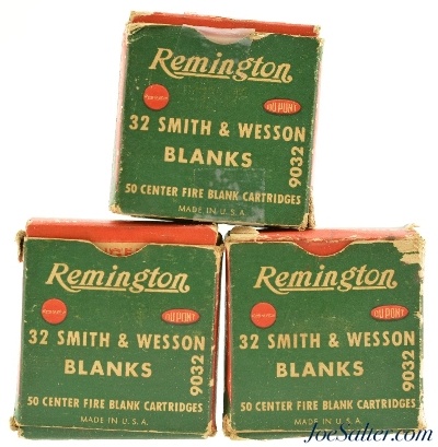 Remington 32 S&W Blank Ammo Lot 3 Full Boxes 150 Rds.