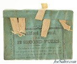 Sealed! 1863 Frankford Arsenal Civil War 12 Second Fuzes
