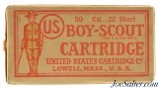 Very Rare Sealed! US Cart. Co. Boy Scout 22 Short Ammo Lowell, Mass Circa 1910-15