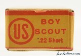 Very Rare Sealed! US Cart. Co. Boy Scout 22 Short Ammo Lowell, Mass Circa 1910-15 - 3 of 6