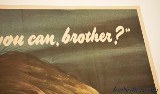 Original WWII Poster "Doing all you can brother?" 1943 War Bonds - 7 of 9