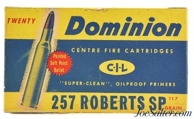 Dominion 257 Roberts 117gr. SP 20 Rounds