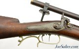 Antique Scoped Percussion Target Rifle by Nelson Lewis of Troy, NY - 4 of 15