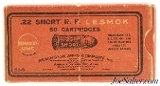 Early 1920's Remington UMC 22 Short Lesmok Ammunition Full Box