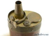 Antique Early 19th Century 3 Compartment Copper & Brass Powder Flask - 2 of 3