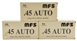 MFS 45 Auto 230gr. FMJ Hungary 150 rounds