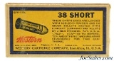 Western 38 Short Rim Fire Ammo Bullseye Target Logo Lubaloy 130 Gr Full - 6 of 7