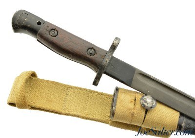 WWI British P 1907 Second Model Sanderson Bayonet and Scabbard