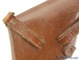 Leather British WWI / WWII Sam Brown Holster For 6" Webley Revolver - 3 of 4