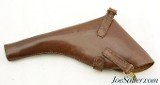Leather British WWI / WWII Sam Brown Holster For 6" Webley Revolver - 2 of 4