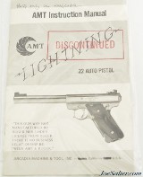 Stainless AMT Lightning 22LR Semi-Automatic Bull Barrel Target Pistol - 11 of 11