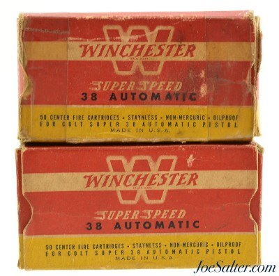 Vintage Winchester Super-Speed 38 Super Automatic Cartridges 90rnds