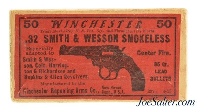 Excellent Sealed! Winchester 32 S&W "Picture" Box Colt, S&W, H&R, H&A Call Out