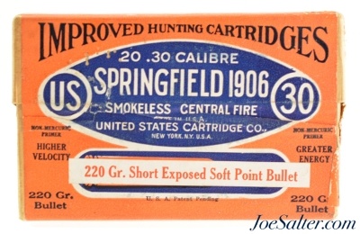 Excellent Sealed! US Cartridge Co. 30 Springfield 1906 Ammo 220 Gr. Short Exp SP