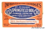 Excellent Sealed! US Cartridge Co. 30 Springfield 1906 Ammo 220 Gr. Short Exp SP