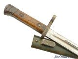 Original Austrian M1895 Carbine Bayonet with Muzzle Ring Sight & Scabbard