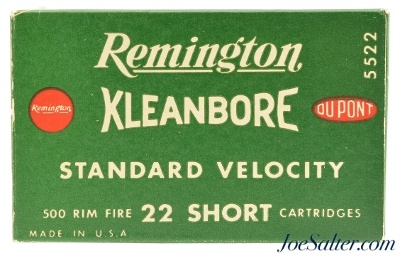 Remington 1946 Standard Velocity Kleanbore 22 Short 500 Rds.