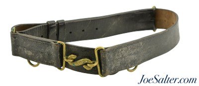 WW1 Canadian QHG 1914 Dated Leather Sword Waist Belt & Snake Buckle