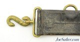 WW1 Canadian QHG 1914 Dated Leather Sword Waist Belt & Snake Buckle - 4 of 4