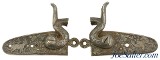 Antique Set Fancy Percussion Locks for Muzzleloader Firearm