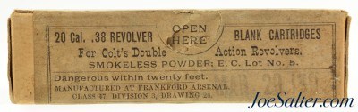 Sealed! Frankford Arsenal 38 Caliber Blanks Colt Double Action Revolver