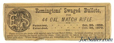 Excellent Sealed! 1870's E. Remington & Sons 44 Cal. Match Rifle Swaged Bullet Packet