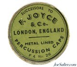 Original F. Joyce & Co. Metal Lineed Percussion Caps No. 26 Empty
