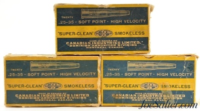 Vintage CIL .25-35 117gr. Soft Point Ammo 38 Rounds