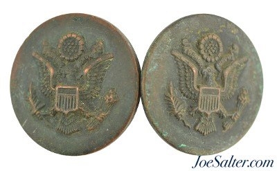 WWI US Military Cavalry Brass Eagle Bridle Rosettes 2pc