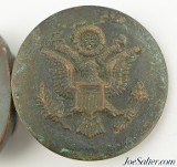 WWI US Military Cavalry Brass Eagle Bridle Rosettes 2pc - 2 of 5