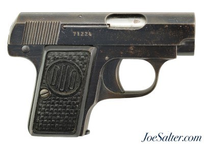 WWII Czech Duo 6.35mm Pistol Mfg German Occupation 1943