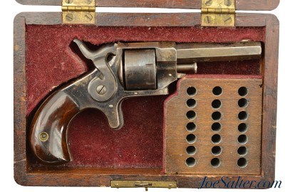 Cased Forehand & Wadsworth Side Hammer 22 RF Revolver Antique
