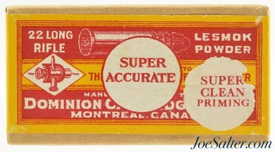 Crisp Sealed! Dominion"Bent D" Logo 22 LR Ammo "Super Accurate"