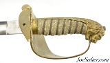 Late 19th Century Royal Navy Warrant Officer’s Lionhead Sword - 7 of 15
