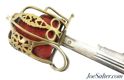Scottish Officer’s Dress Broadsword with Unusual Half-Basket Guard
