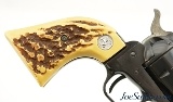 Colt Single Action Army Frontier Scout 22 LR Faux Stag Grips 1958 w/ Holster - 2 of 11