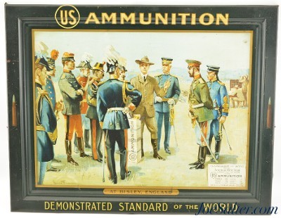 Rare United States Cartridge Co. Advertising Tin Sign