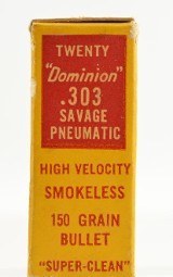 Full Box CIL Dominion 303 Savage Ammo Pneumatic High Velocity - 5 of 7