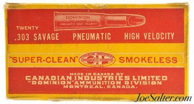 Full Box CIL Dominion 303 Savage Ammo Pneumatic High Velocity