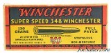 Extremely Rare Wincheste Full Patch 348 Win Super Speed Ammo Full Box! - 1 of 7